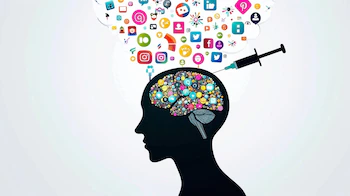 Jeringa, aguja, inyectando íconos de redes (Imagen Ilustrativa Infobae)