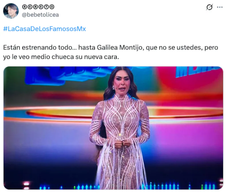 Comentarios sobre la apariencia de Galilea Montijo