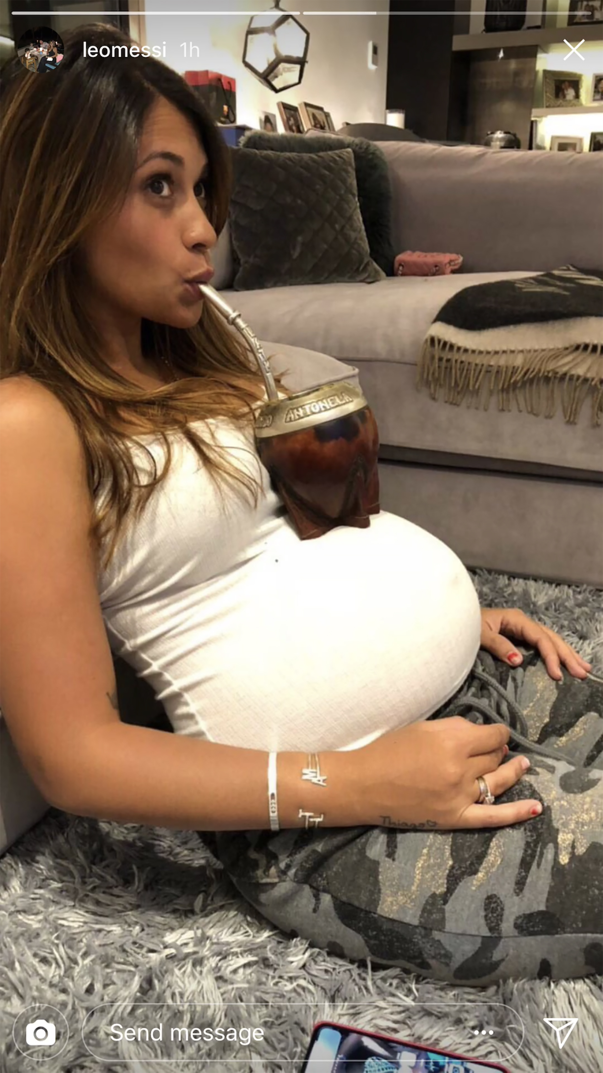 La foto más tierna y divertida de Antonela Roccuzzo embarazada - Infobae