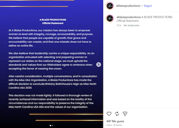 Despojan a Miss North Carolina USA de su corona por publicaciones racistas en redes sociales
