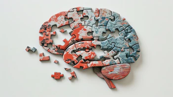 Un rompecabezas de un cerebro sobre un fondo blanco - (Imagen Ilustrativa Infobae)