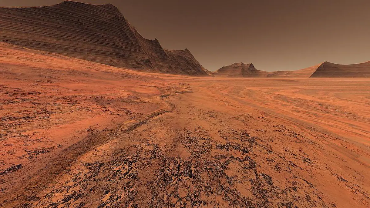 Marte, el planeta rojo que podría haber albergado vida. Foto: NASA.