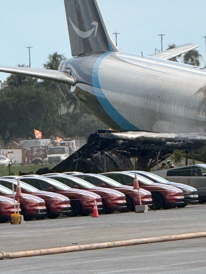 La cola del Boeing 767 de Amazon. Foto: Reuters