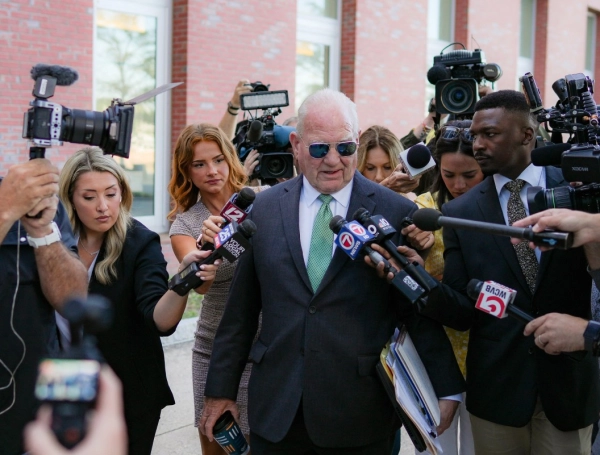 El abogado defensor Kevin Reddington durante el juicio por homicidio de Lindsay Clancy