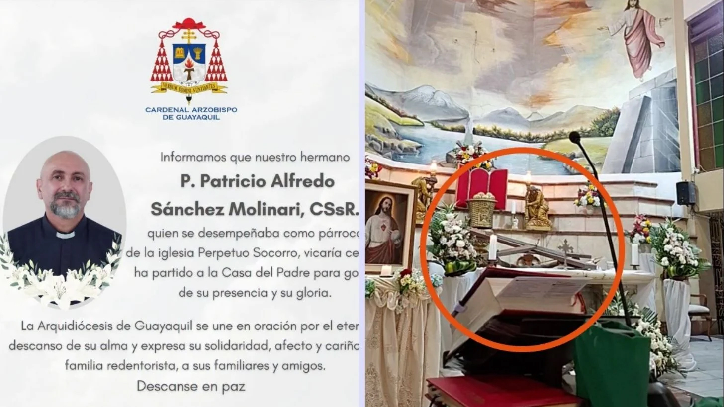 Quién fue el padre Patricio Sánchez, sacerdote que falleció durante misa en vivo en Ecuador