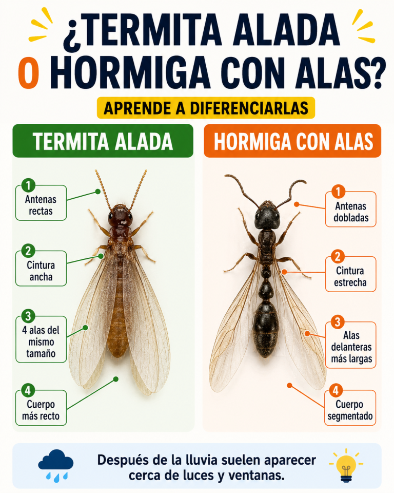 Insectos alados tras la lluvia que pueden indicar problemas en el hogar