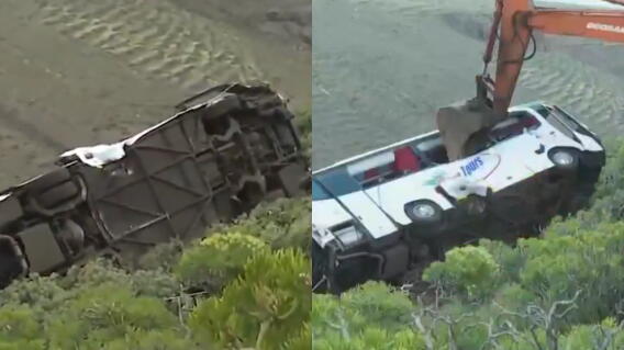 Bus que llevaba a turistas cayó por un barranco: deja un muerto y más de 27 heridos
